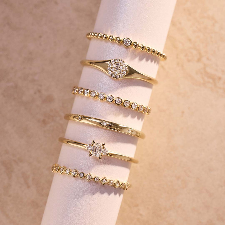 Diamond Bubble Ring | Gold