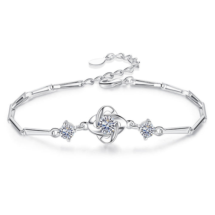 Seren Clover Loop Set | White Gold