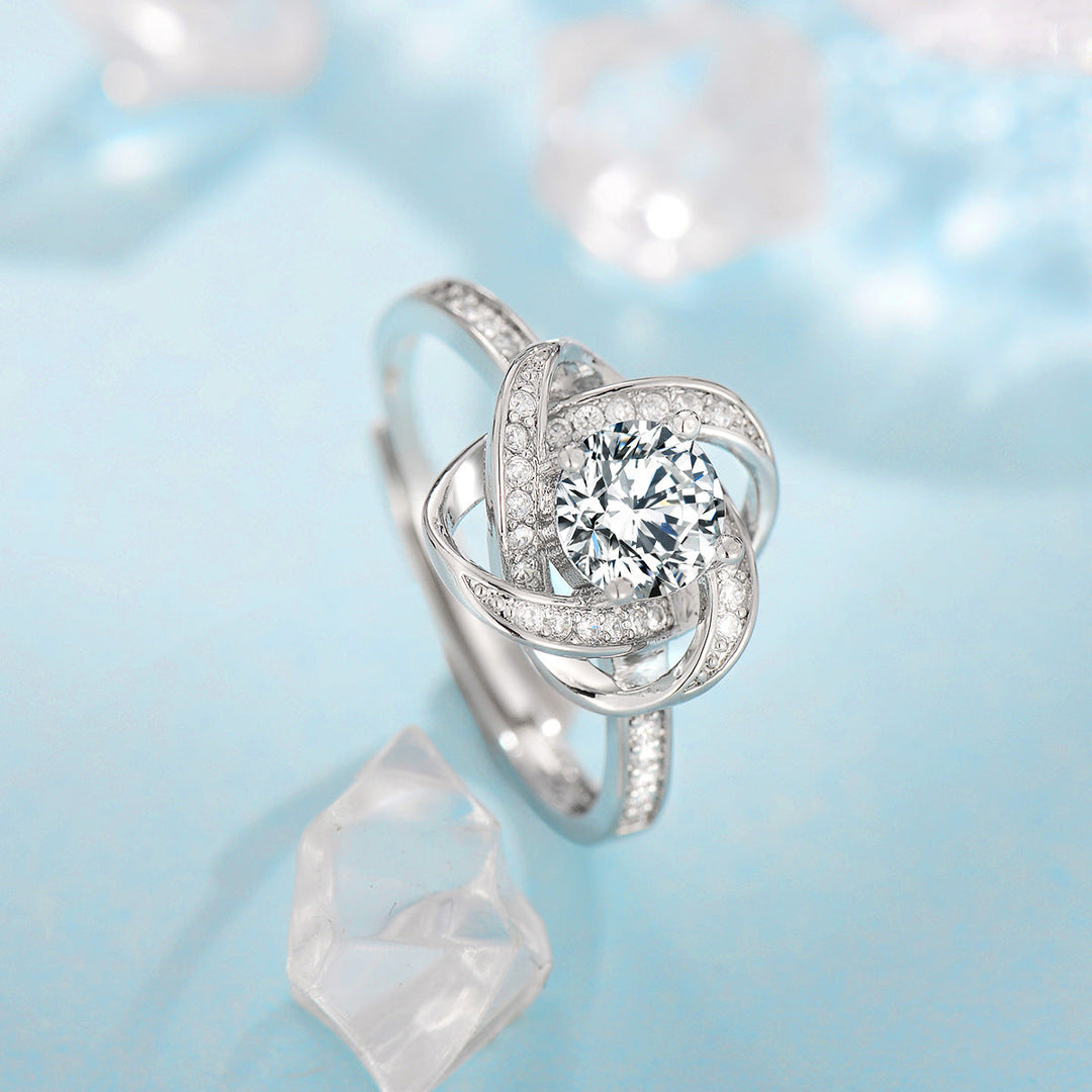 Fleur de Givre Clover Knot Set | White Gold