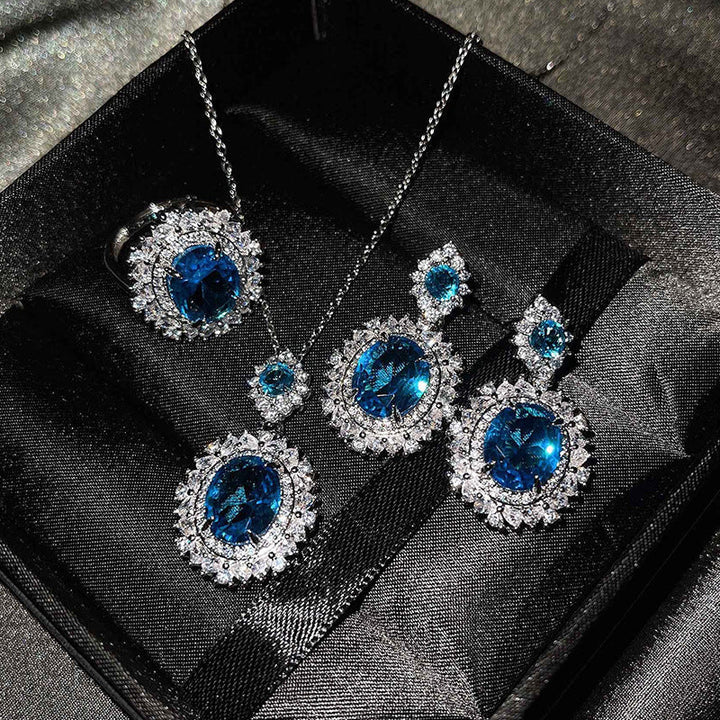 Vespera Aetherin Blue Set | White Gold