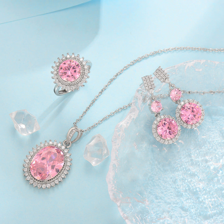 Aurielle Solwyn Pink Set | White Gold