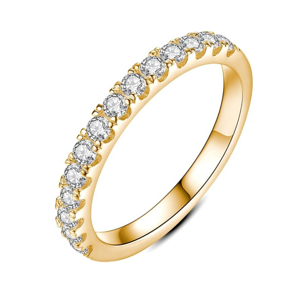 Moissanite Wedding Band | White Gold
