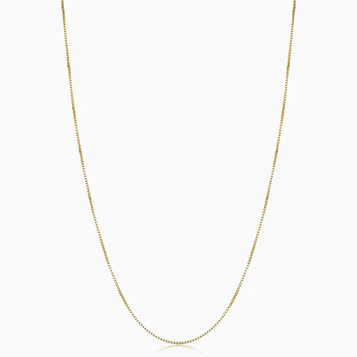 Bodega Box Necklace | White Gold