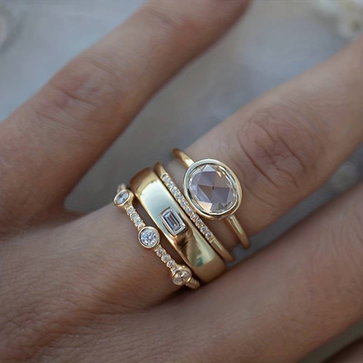 Lily - Vintage Gold Ring Set